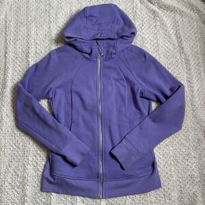 Lululemon Full Zip Hoodie Scuba Dark Lavender sz 12